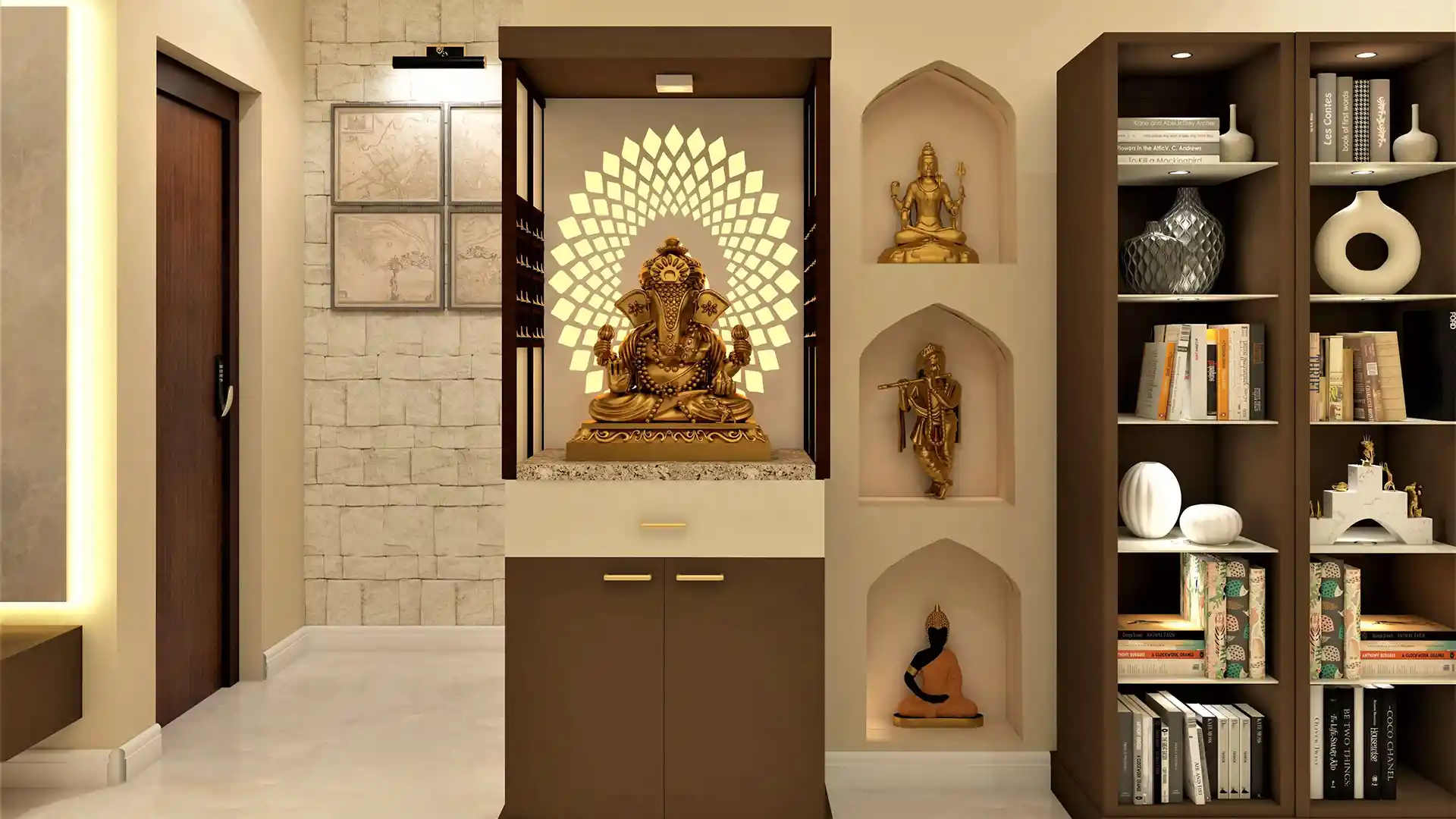 simple mandir design for home